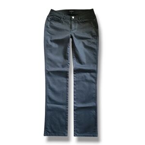 Lafayette 148 NY Black Full Length Mid Rise Straight Cut Jeans‎ Size 6